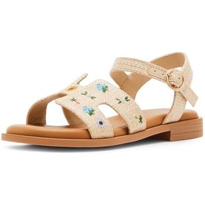Steve Madden Haydlyn platte sandalen voor meisjes, bloemenbast, Bloemenbast, 1 Little Kid