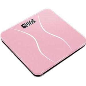 Weegschaal Digitale Display Elektronische Weegschaal Badkamerweegschaal Weegschaal Lichaamsvetweegschaal Personenweegschaal(Pink)