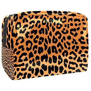 Make-up tas PVC toilettas met ritssluiting waterdichte cosmetische tas met luipaardprint mooi voor vrouwen en meisjes