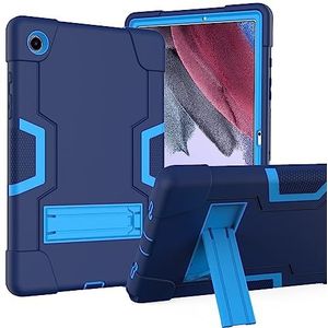 KAVUUN for Samsung Galaxy Tab A8 Contrast Kleur Robot Siliconen Hybrid PC Tablet Case met Houder (Color : Navy Blue Blue)