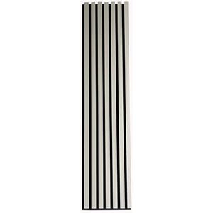 MEBANO 4-delige set akoestische wandpanelen – 30x132 cm – 3D houtfineer & vilt – akoestische wand & geluidsabsorptie – kleur: zandgrijs