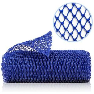 ZOCY Afrikaanse netspons, authentieke exfoliërende lichaamsscrubber voor bad en douche, meerdere texturen met zacht diep exfoliërend en rijk schuim voor alle huiden (blauw)