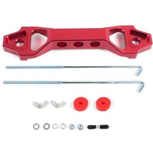 Auto motorbevestigingen Aangekomen 140mm/190mm billet aluminium auto accu bevestigingsbeugel beugel houder 14cm 19cm BTD038 Bovenste beugel vandemotor(140mm Red)