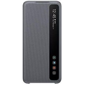Samsung Clear View Smartphone Cover EF-ZG980 voor Galaxy S20 | S20 5G Flip Cover, mobiele telefoon hoes, extra dun, schokbestendig, beschermcase, grijs - 6,2 inch