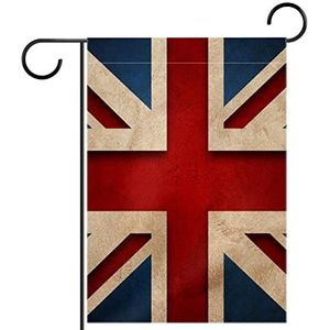 ouderwetse engelse vlag Tuinvlag 12x18 inch,Kleine tuinvlaggen dubbelzijdig verticale banner buitendecoratie