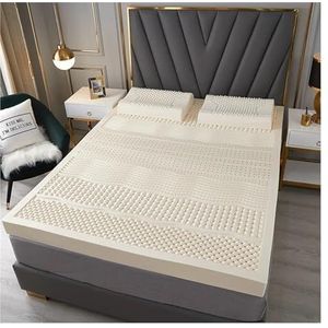 Matras Van Volledige Grootte, 100% Natuurlijke Latex Matras Met Cover Natuurlijke Pure Rubber Matras 1.8m Bed 1.5m Verdikte Thuis Slaapzaal Kussen Mat ( Color : Granular with cover , Size : 180*220CM*