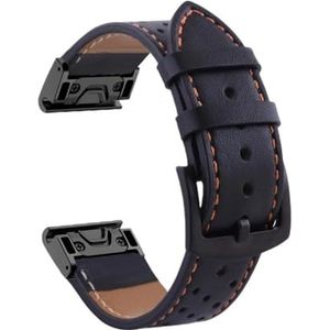 22 26mm Quickfit Horlogeband Fit for Garmin Fenix ​​7 7X 6 6X Pro 5X 5 Plus 3HR 935 Epix Lederen Band Horloge Polsband (Color : J, Size : 26mm For Fenix 7X)