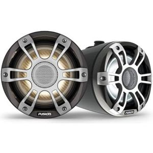 Fusion Garmin Signature Series 3i Marine Wake Tower Speakers, 6.5"" 230-watt CRGBW Sport Zwart Marine Wake Tower Speakers (Paar)