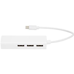 USB-hub met netwerkadapter, stevigere behuizing, achterwaarts compatibel met USB2.0/1.1, drive- plug-and-play-functie