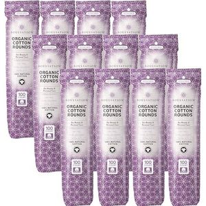 SoulSation Biologische katoenen ronden, bulk 1200 Count - Make-up Remover Pads voor gezicht, pluisvrij