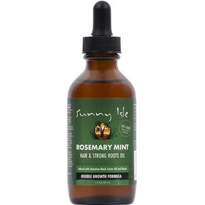 Sunny Isle Sterke haar- en wortelolie met rozemarijn en munt, Biotine en Jamaicaanse zwarte ricinusolie om de haarzakjes te versterken en te voeden, voor een droge hoofdhuid, gespleten haarpunten
