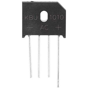 KBU1010 bruggelijkrichter 1000V 10A diodebrug voor elektronische schakelingen en huishoudelijke apparaten, loden diode, 5 stuks
