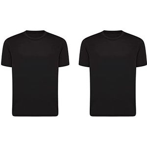 orbiz 2 stuks thermo-ondergoed voor kinderen, uniseks, kinderen, meisjes, jongens, korte mouwen, warm T-shirt/vest/top, Zwart, 5-6 jaar