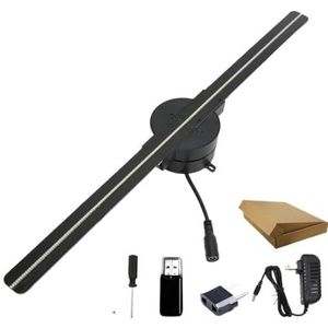 Hologram-ventilator, DIY 42CM 3D Hologram Fan – WiFi 3D Reclameprojector for Bedrijven, Winkels, Bars en Feesten