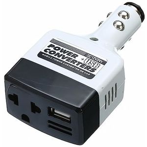 Lader-adapter stroomomvormer voor automatisch opladen DC 12 V/24 V naar AC 220 V met USB voor mobiele telefoon