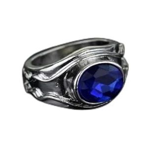 Ringen Vilya Nenya Narya Elrond Galadriel Gandalf Ring LOTR sieraden elf Drie Ringen vrouwen sieraden Met Blue Crystal