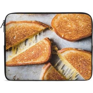 Gegrilde Toast Sandwich Laptop Sleeve Case Casual Computer Beschermhoes Slanke Tablet Draagtas 17 inch