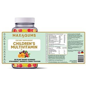 Max & Gums Kids Multivitamine Gummies - Vitamine d - Vitamine c - Vegan & glutenvrij - 50 gummies