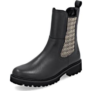 Remonte - D8694 - Chelsea Boot - Zwart - Enkellaarzen - Blokhak - 3,9 cm