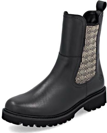 Remonte - D8694 - Chelsea Boot - Zwart - Enkellaarzen - Blokhak - 3,9 cm