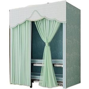 Kledingkast Garderobe Kast Combinatie Garderobe Multifunctionele Doek Kast Kast Organizer Garment Armoire Slaapkamer Kledingkast (Color : Grün, Size : 87 * 50 * 180cm)