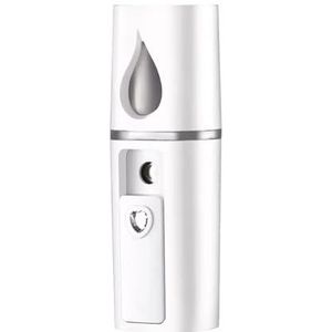 Luchtbevochtiger Mini Mist Sprayer Gezichtsstomer Luchtbevochtiger Atomisatie Wimper Hydraterende Huid Gezichtshydratatie Apparaat Draagbaar(White)