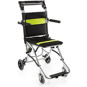 Rolstoelen Opvouwbare rolstoel, opvouwbare lichtgewicht draagbare zelfrijdende rolstoel, aluminium volwassenen ouderen transitrolstoel met handrembelasting 75 kg