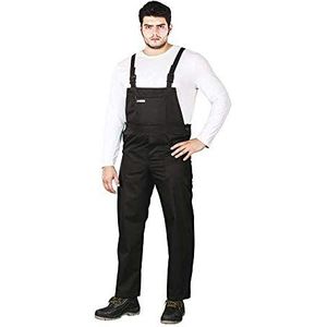 REIS SM Master Duurzame Beschermende Tuinbroek met Verstelbare Taille en Bretels, Hoogwaardige Polyester-Katoenmix, Kleur: Zwart, Maat: 56