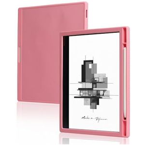 Zachte siliconen hoes compatibel met Boox Note Air3 C/Air 3 10,3 inch hoes eBook slanke schokbestendige beschermende achterkant(Pink)