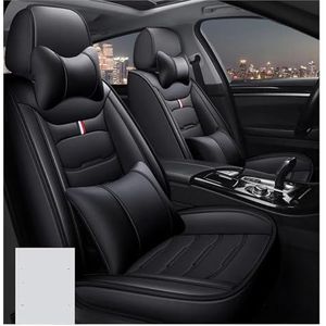 Autostoelhoezen Lederen Auto Bekleding Auto Accessoires Voor Fiat Alle Medels Voor 500 500L 2007-2014 Voor Punto Voor Bravo Voor Viaggio Voor Freemoauto Autostoelbekleding (Color : 1PCS Black2)