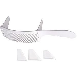 Duurzaam Gebogen Kam Voor Kapper Haarstylist Terug Haar Styling Wit