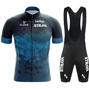 Heren zomer fietspak, korte mouwen fietstrui, fietsshirts en shorts set met gel pad voor buiten rijden fietsen voor buiten rijden, fietsen, fietsen, fietsen, race, 31, XXL)