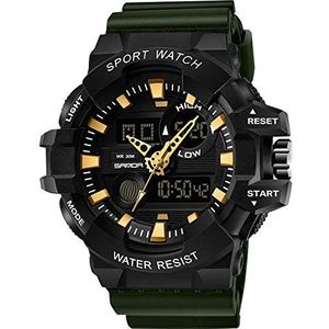 rorios Herenhorloge, militaire horloges, led-sporthorloge, digitale horloges voor heren, zwart (A), Riemen.