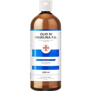 AIESI® Vaseline olie Ph.Eur. 100% zuiver (1 liter Fles), Voor het gebruik van farmaceutische, levensmiddelen, dermatologie en industrie, Made in Italy