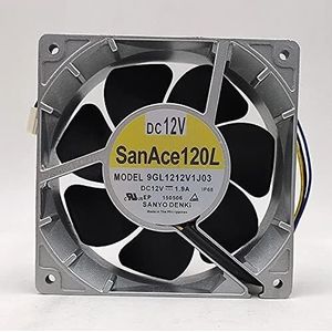 LMNCBVYA -Pin Waterdichte Ventilator - 260CFM, 6000RPM, 1.9A, Duurzame & Stille Werking voor Heavy-Duty Toepassingen Krachtige 12V 4