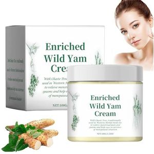 Gizcheap Biologische Wilde Yamcrème, Biologische Wilde Yam Balancerende Crème, Biologische Wilde Yamcrème Voor Vrouwen, Hydraterend En Voedend Voor Verlichting Van De Menstruatie (1 fles)