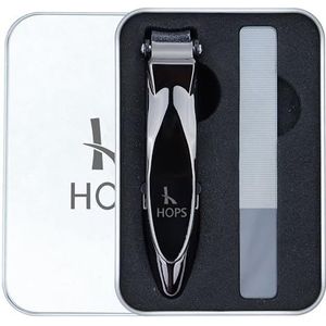 Nagelknipperset - Roestvrij Staal - Met Vijl en Opvangbak - Geschenkdoos - Voor Vingernagels en Teennagels