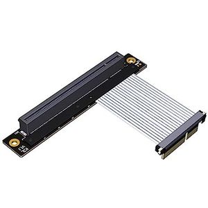 JMT PCI-E 4.0 x4 naar x16 GPU grafische kaart verlengkabel 64G/BPS verlenging 1U voor RTX3090 RX6800xt (25cm, K23SL-TL)