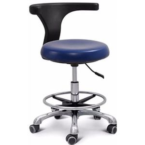 JAVPTAV Stoel medische kruk 360 ° rotatie armleuning PU lederen zadelkruk in hoogte verstelbaar comfortabele tandheelkundige assistent-kruk voor salon (B1)