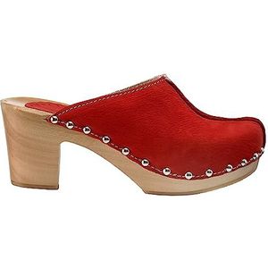 Klompen voor Vrouwen Chef Damesschoenen Dames Muil Keuken Houten Rubberen Veiligheidsklompen CDL03 (Rood, numeric_38)
