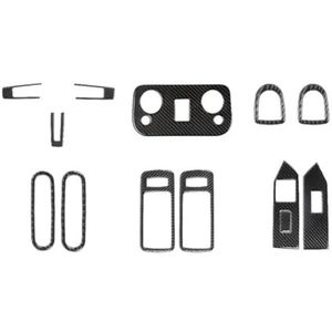 MExmob 13PCS Auto Interieur Trim Stickers Stuurwiel Ventilatierooster Styling Accessoires, Voor Ford Mustang 2009-2013