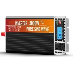 Spanningsomvormer 2500W/5000W Zuivere Sinusomvormer DC 12V Naar AC 220V/230V Omvormer 1 EU AC-stopcontact 1 USB-poort