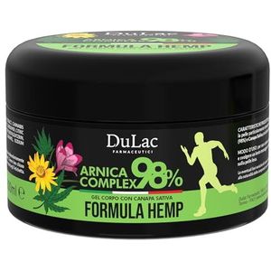 DuLàc, Arnica Complex 98%, Formula Hemp, Lichaamsgel met Hennep, Menthol en Kurkuma, voor Masseren van de Huid van Spieren en Gewrichten, Dermatologisch Getest, Nikkel Getest, Made in Italy, 300 ml
