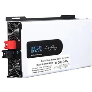 Spanningsomvormer 220V 6000W Power 12V 24V 48V 60V 72V Converter Zonne-auto-omvormer Off Grid Wandmontage Zuivere Sinusomvormer Omvormer(72V,120V(60Hz),6000W)