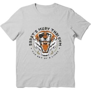 Unisex Shirt Sagat's Graphic Muay Cotton Thai Birthday Gym Tee Sleeve Friend T-Shirt for Mother's Fathers Day Multicolored overhemden(Small)