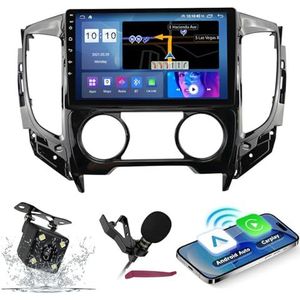 Android 14 Auto Stereo Navi voor M-itsubishi L200 TRITON (2015-2019) 9 ""QLED-scherm Autoradio met draadloze carplay Android Car GPS-navigatie met Bluetooth 5.0 HIFI FM 5G-WiFi SWC MIC,M300s