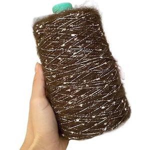 500g Color Dot Mohair Wool Thread for Hand Knitted Scarf Sweater Hat (Size : Brown1)