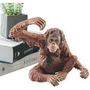 Orang-oetan speelgoed | Realistisch dierenspeelgoed voor jongens,Wildlife PVC-speelgoed, mannelijke gorilla orang-oetan familie, realistische jungle dieren speelset voor kinderen en volwassenen Youpo