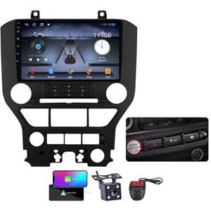 9 Inch Touchscreen Dubbel DIN Autoradio Compatibel met Ford Mustang 6 S550 2014-2021 met Carplay/Android Auto FM RDS DAB+ Autoradio WiFi 4G Draadloze Carplay Android Auto BT 5.0 DSP(B,NF-1)