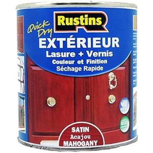 Rustins - Mahonie houtbeits voor buiten - UV - sneldrogend - zijdeglans afwerking - 1L - 15m²/L (ESMA1000FR)